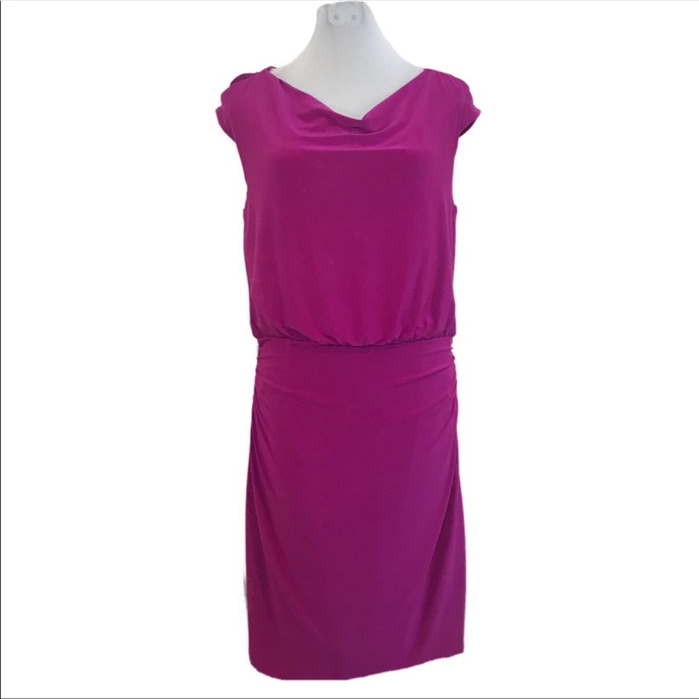 Ralph Lauren magenta drop waist dress 14 A2